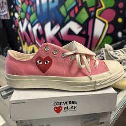 Converse Chuck &0 CDG OX ST #168304C Strawberry Pink In Org. Box
