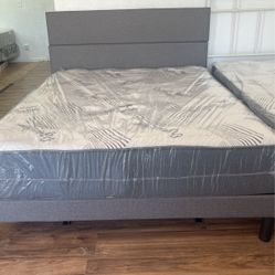 Queen Bed With Mattress 