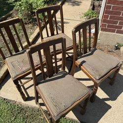 Small kitchen/dining reconditioning project chairs, set of four