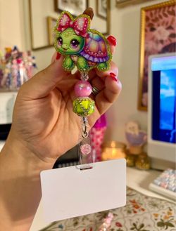 Beaded badge reel