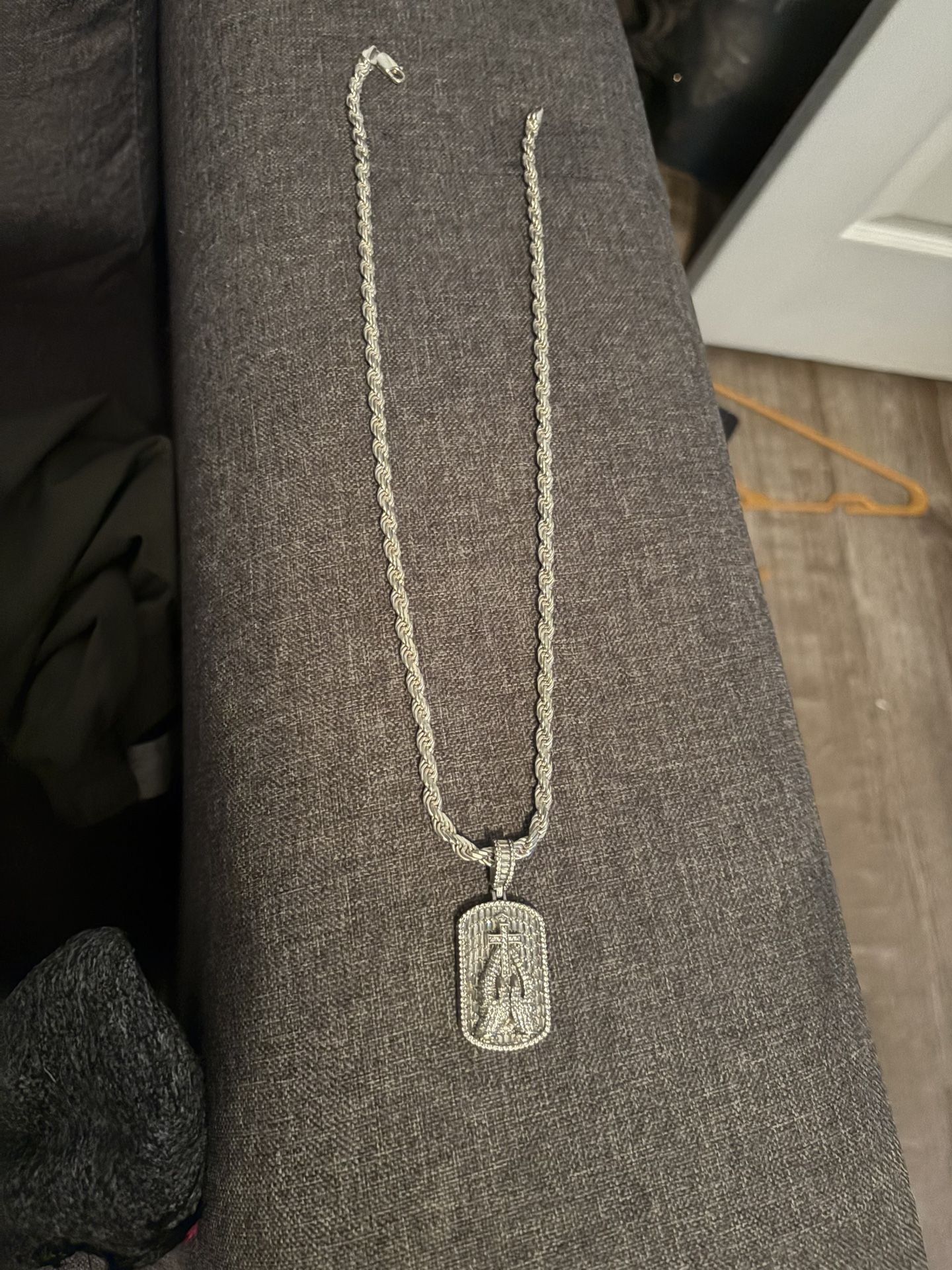 925 Silver Rope Chain With Pendant