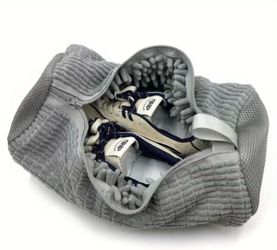Gray Microfiber Shoe Cleaning Bag