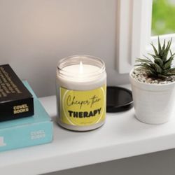 Cheaper than therapy set (candle+journal)
