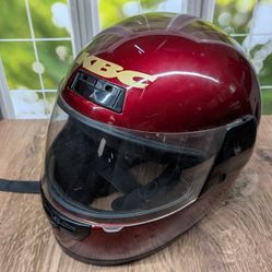 KBC TK-V Snell DOT M95 Fiberglass Motorcycle Helmet Red Size Large
