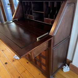 Spanish rosewood drop front secretary desk