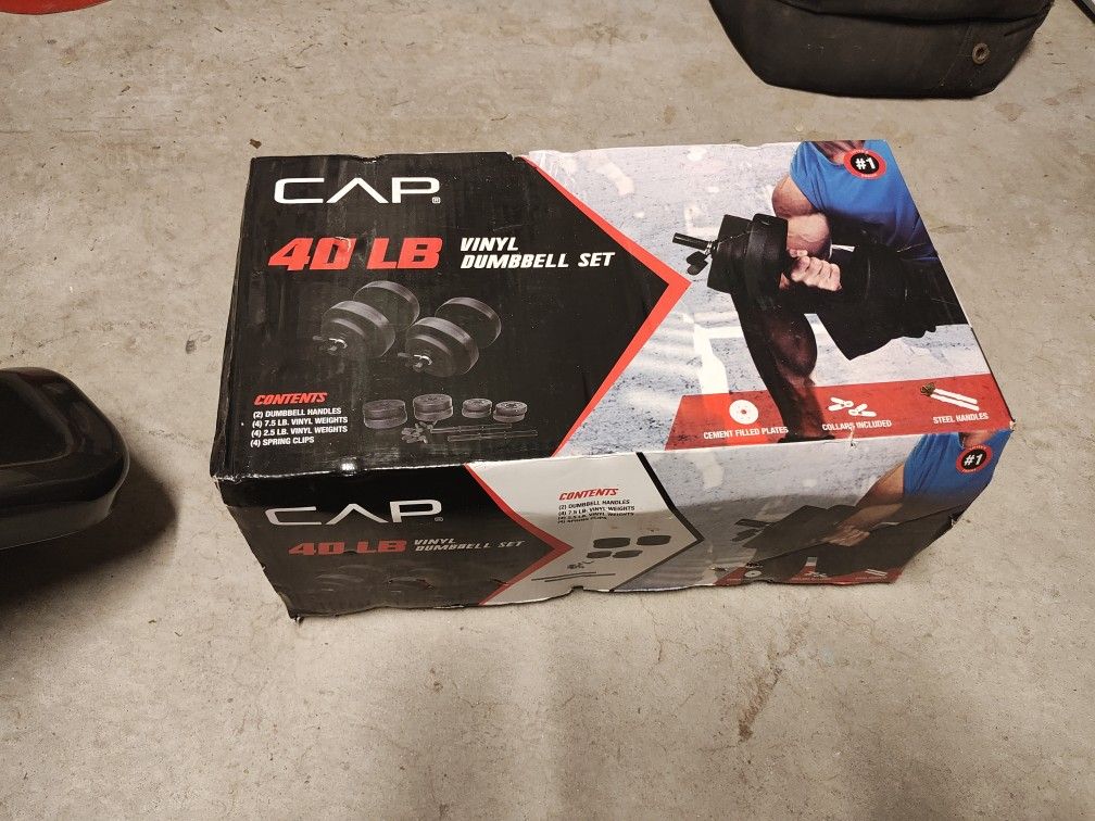 CAP 40 LB VINYL DUMBBELL SET