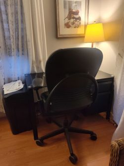 Glass Desk & Chair