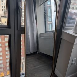 Gold Oval Full Length Mirror 