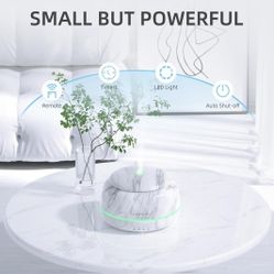 ASAKUKI Essential Oil Diffuser 300ML Aromatherapy Humidifier with 7-Color Light, Small Home Diffuser and Perfect for Relaxation-Marble