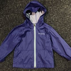 Columbia toddler girl size 2T hooded lightweight windbreaker jacket 