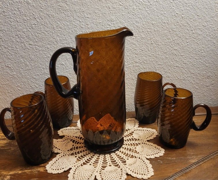 Vintage Pitcher & Mugs