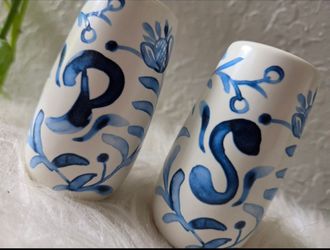 Fitz and Floyd Sicily Blue Salt n Pepper Shaker