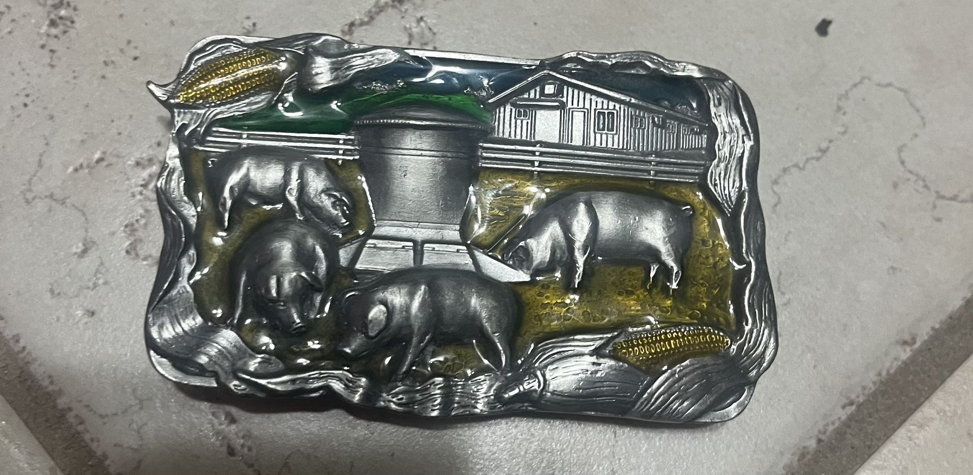 Bergamot Farm Belt Buckle, 1984