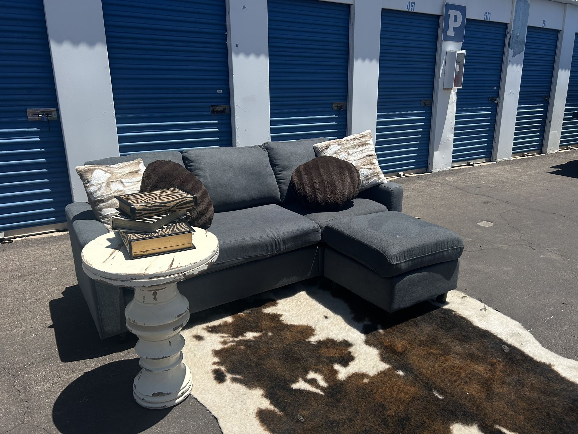Gray Ashley 2 Piece W Chaise Sectional Couch
