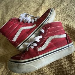 Red VANS Skate High Tops Kids 13.5