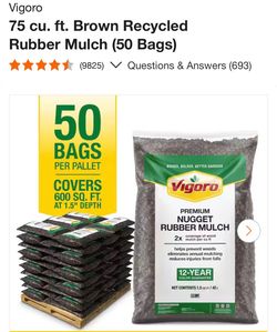 Vigoro Brown Recycled Rubber Mulch
