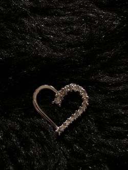 Heart Pendant Silver With Diamonds