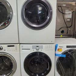 Kenmore Front Loading Washer And Stackable LG Gas Dryer Set 