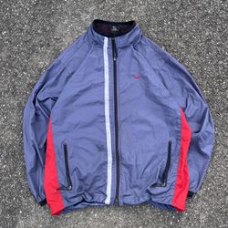 Vintage Y2K Nike Navy Red Zip Up Windbreaker Jacket
