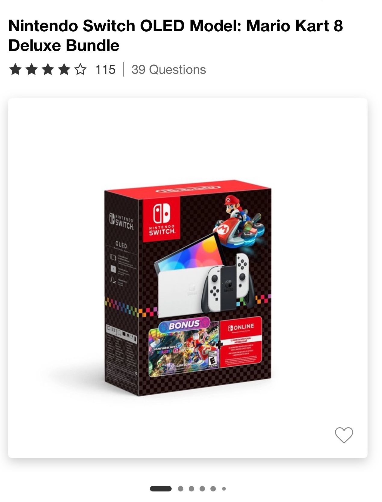 Nintendo Switch™ - OLED Model: Mario Kart™ 8 Deluxe Bundle