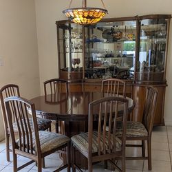 Real Solid Mahogany “Caoba” Wood Dining Room Set