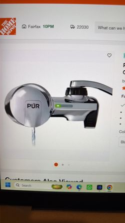 PUR Faucet mount water filtration system Chrome
