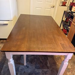 FARMHOUSE TABLE WITH BENCH AND 3 CHAIRS