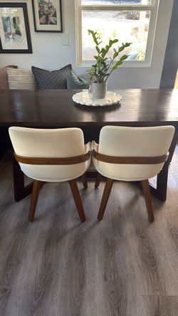 LIKE NEW Faux leather dining chairs
