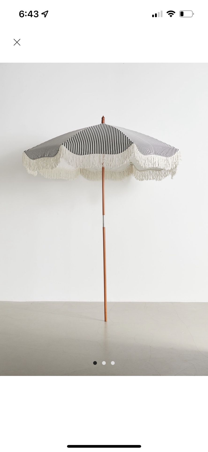 Striped Outdoor Umbrella - Urban Outfitters