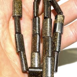 Lot Of Pyrite Barrel Beads 