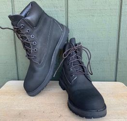 Timberland Premium 6" Waterproof Leather Lug Combat Boots Black Womens Size 7