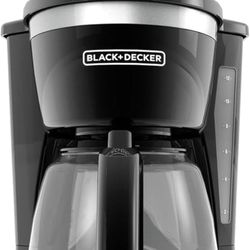 BLACK+DECKER 12-Cup Digital Coffee Maker, Programmable, Washable Basket Filter, Sneak-A-Cup, Auto Brew, Water Window, Keep Hot Plate, Black