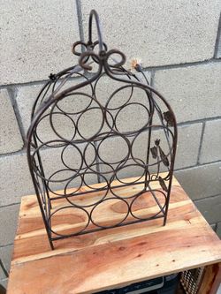 Vintage Wrought Iron Style 12-Bottle Countertop Wine Rack