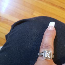 1 carat over sterling silver ring 