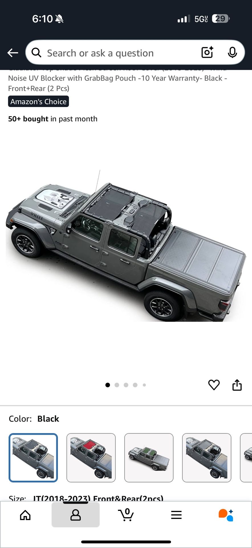 Jeep shade cover