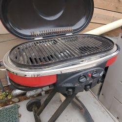 Coleman Camping Portable Grill With Gas Tank Good Working Condition