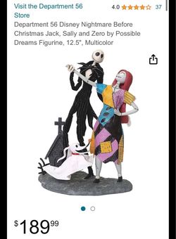 Department 56 Disney Nightmare Before Christmas Jack and Sally Figurine 12.5”