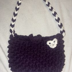 Purple Knitted Purse
