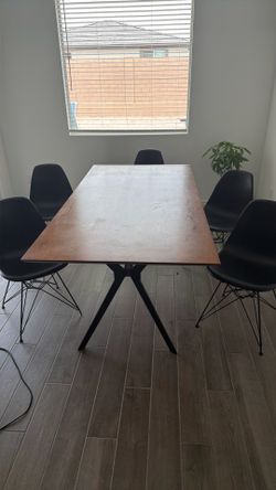 Table and 5 chairs