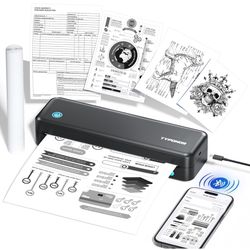Brand New Portable Printers, D820 Wireless Bluetooth Support 2" to 8.5" Width Thermal Paper & 8.5"x11" US Letter Size, Thermal Printer