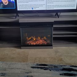 TV stand/entertainment center with electric fireplace