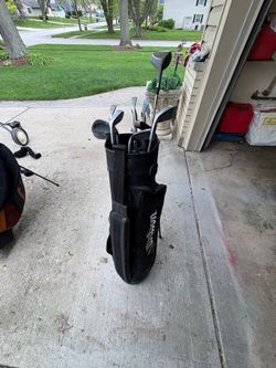 Full set of ladies Reaction Power Golf clubs irons + putter driver & Wilson bag balls & tees RH