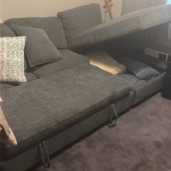 Slumber/2pc Sofa Chaise RAF Trundle With Storage Chaise