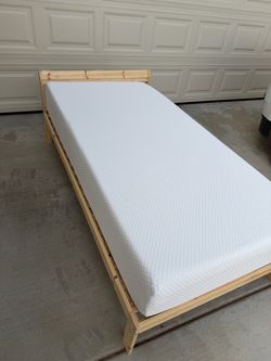 Twin bed with mattress