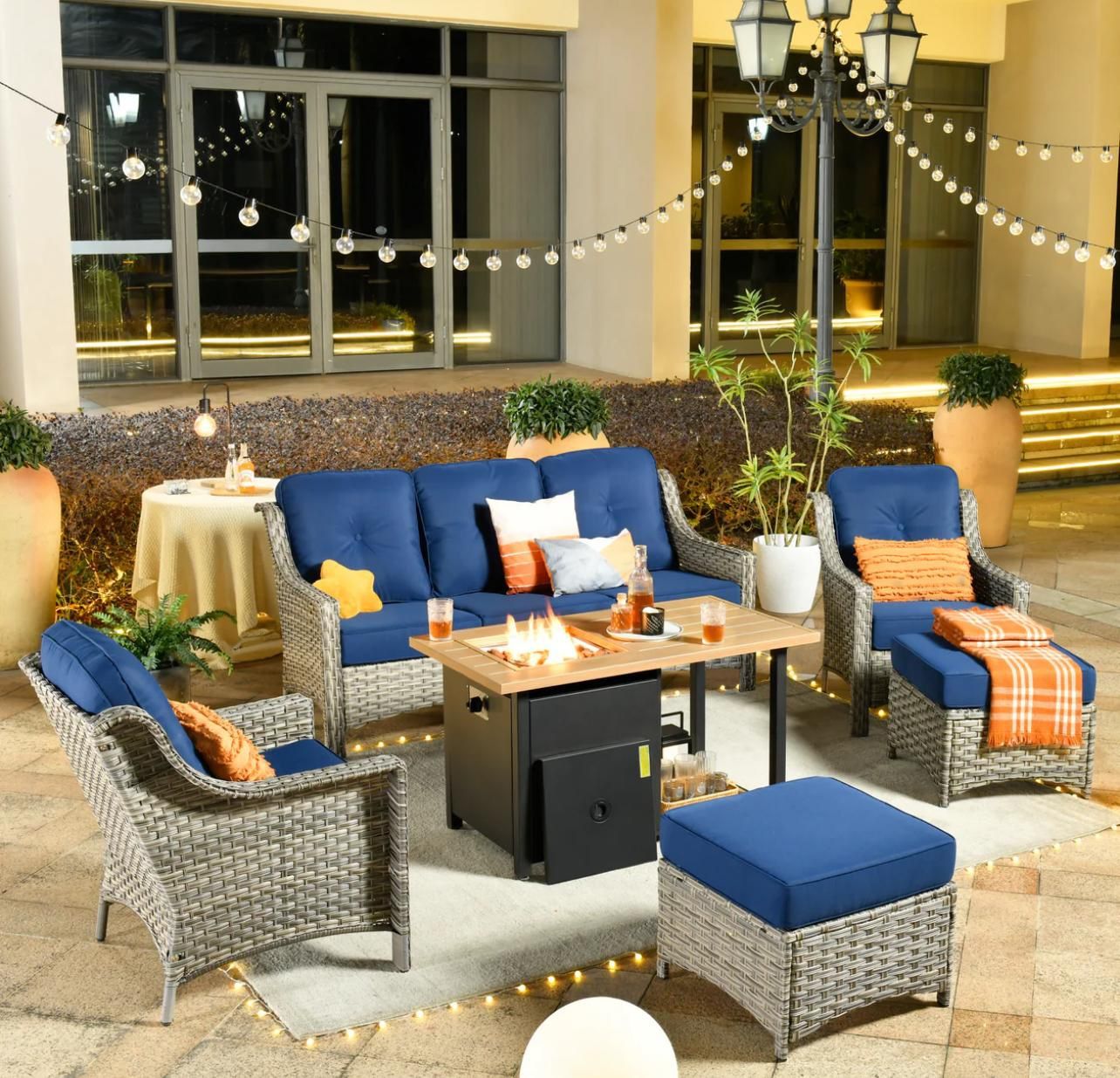 Brand New Patio Outdoor Furniture Set With Fire Pit