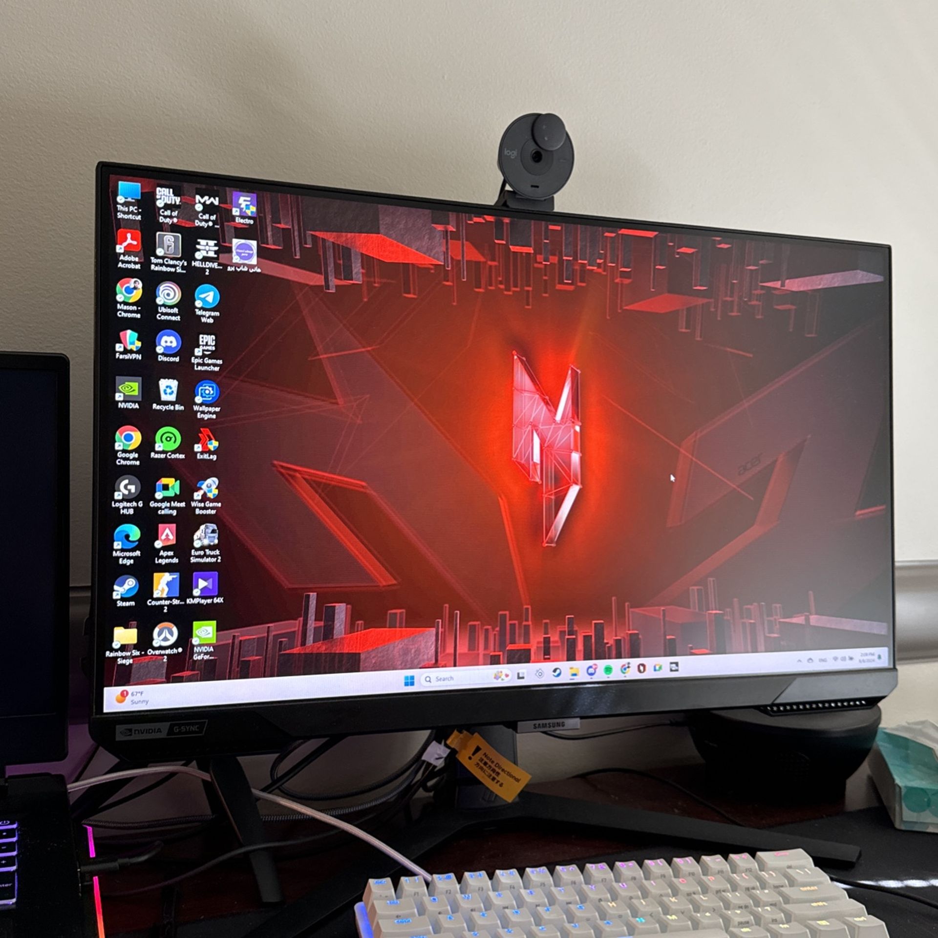 Samsung - 27” Odyssey FHD IPS 240Hz G-Sync Gaming Monitor