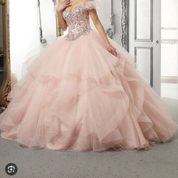 Morilee Sz L/xl 14/16 Blush Pink Ballgown Dress