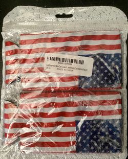 Slim Can Cooler Pack Of  2 American Flag Pattern