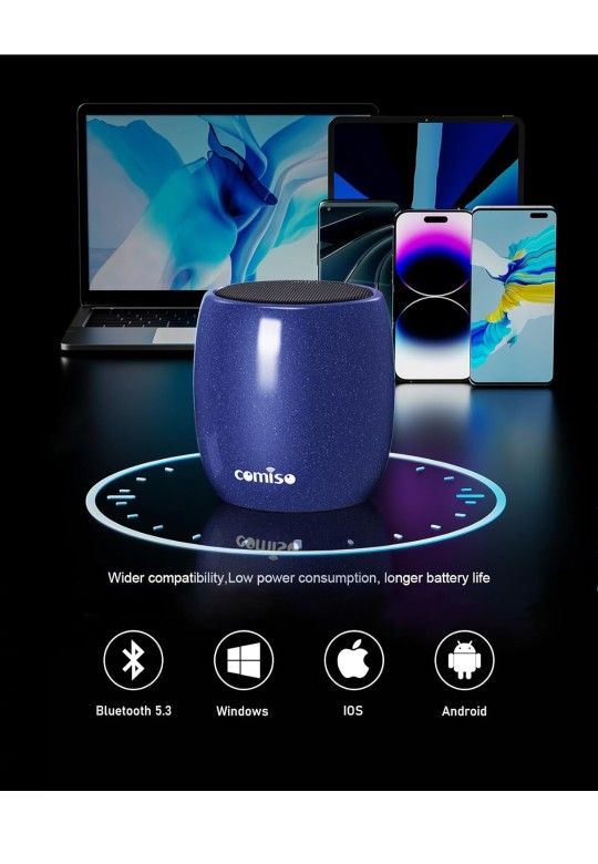 Small Speaker, Bluetooth Speaker with 360°HD Stereo Sound and Robust Bass