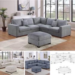 Sectional With Ottoman 